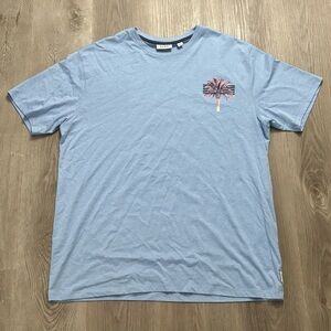 Men's Light Blue Palm Graphic Tee